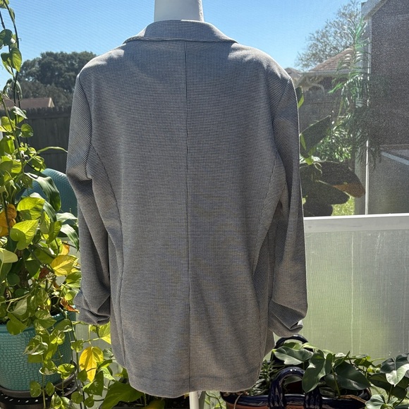 Nine West Women's Gray Houndstooth Blazer Coat - Picture 2 of 8